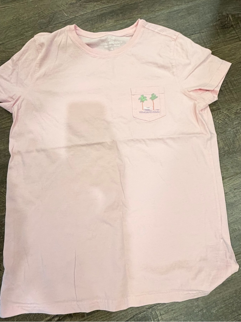 Vineyard Vines Light Pink Short Sleeve Pocket Tee